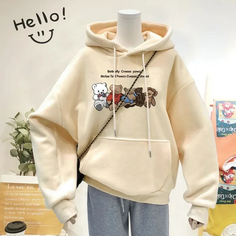 Wholesale high quality puffs printed alphabet hooded sweatshirts Street wear heavy pullovers women's hoodies