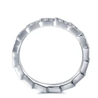 Silver Ring Silver S925 Sterling Silver Luxury White Moissanite Engraved Diamonds Ring Engagement Wedding Party Jewelry
