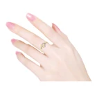 18k Real Diamond 9K 10K 14K 18K 24K Solid Real Gold Plated Certified Gold Diamond Diamond Solitaire Ring Rose 14K