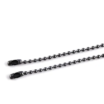 High quality 2.4mm Gun black metal bead Chain Various Customized Color ball chain for Necklace