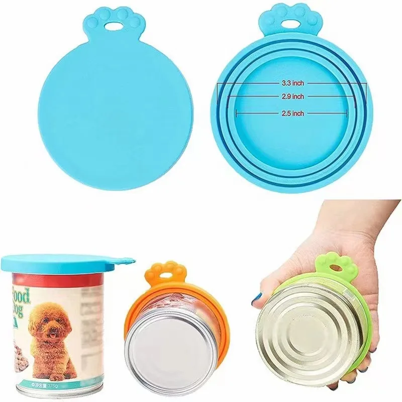 OEM & ODM Silicone Can Lids Caps for Dog and Cat Wet Food Customized BPA Free Pet Food Can Covers Wholesale