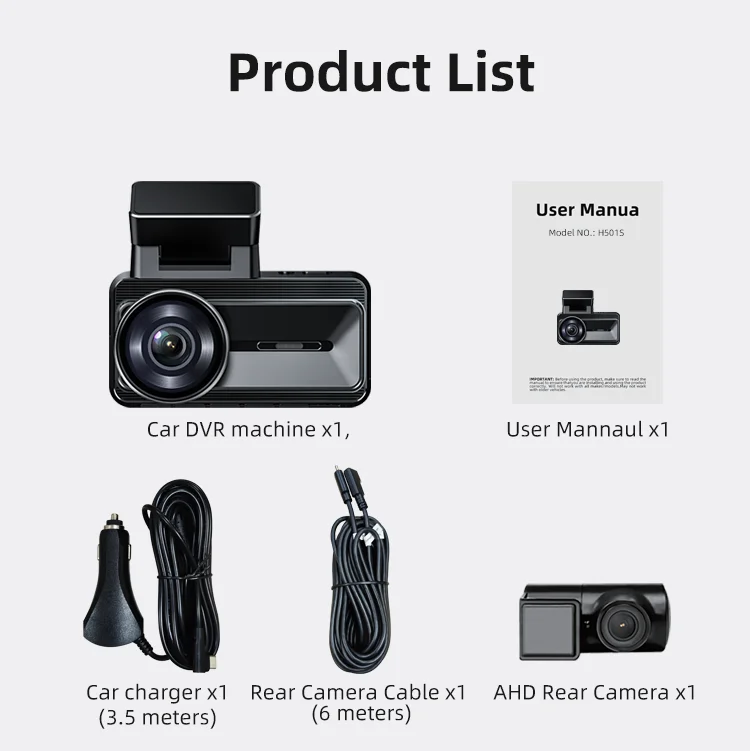 Factory Outlet HDR TOUCH VERSION Dual Lens Wifi Camera 3 Inch IPS LCD Display with 2k+1080P GPS Tracking and Speed for Agent details