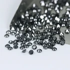 Stone Round Stone 0.8-2.9mm Melee Black Color Round Vvs Synthetic Moissanite Diamond Stone Loose Moissanite