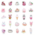 Car Sticker Pink Cute Dessert Rabbit Suitcase Car Waterproof Graffiti Adhesive Paper Sticker