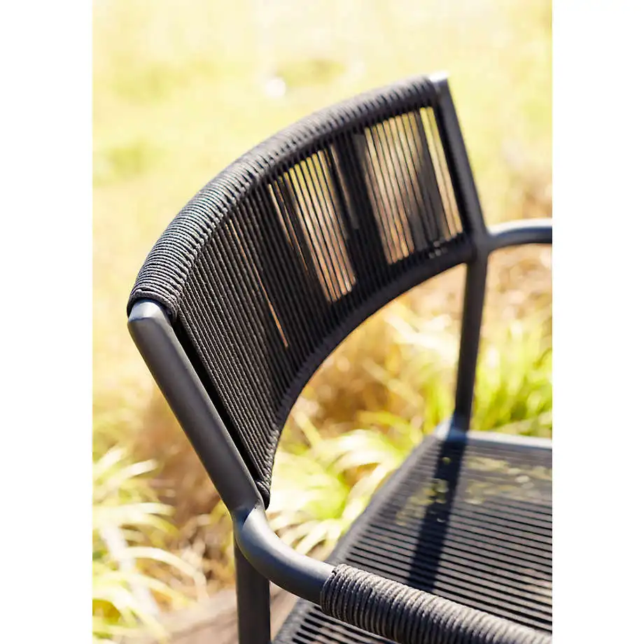 Patio garden sets dining chair furniture rope woven outdoor armchair