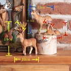 Table Wood Customized Wooden Carved Deer Handmade High-Quality Table Decoration