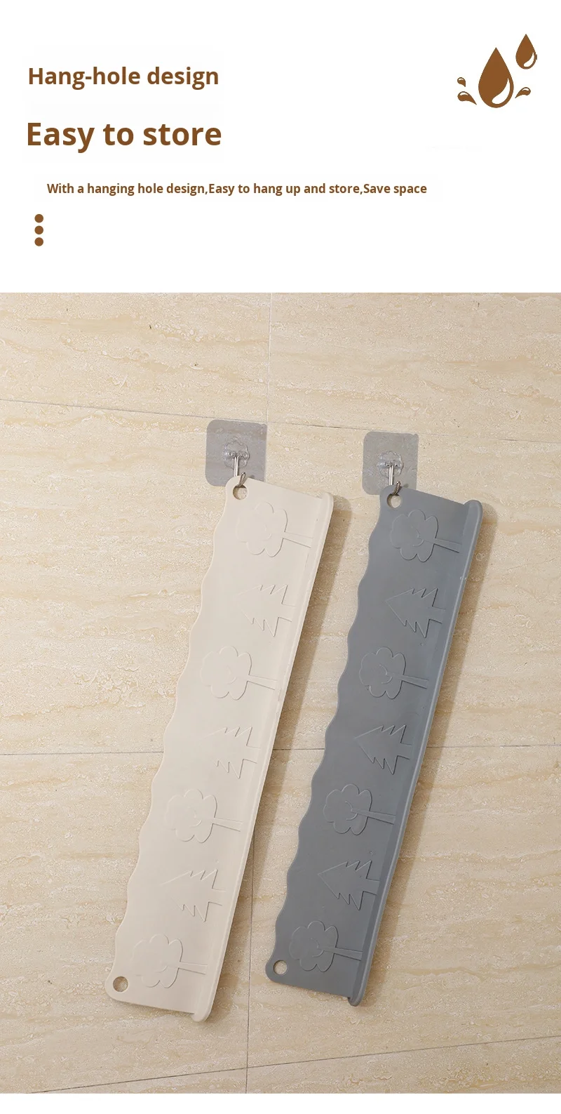 Modern Anti-Splash Silicone Guard for Kitchen Sink Countertop Water Barrier Wash Basin Edge Splash Guard for Vegetables Tools factory