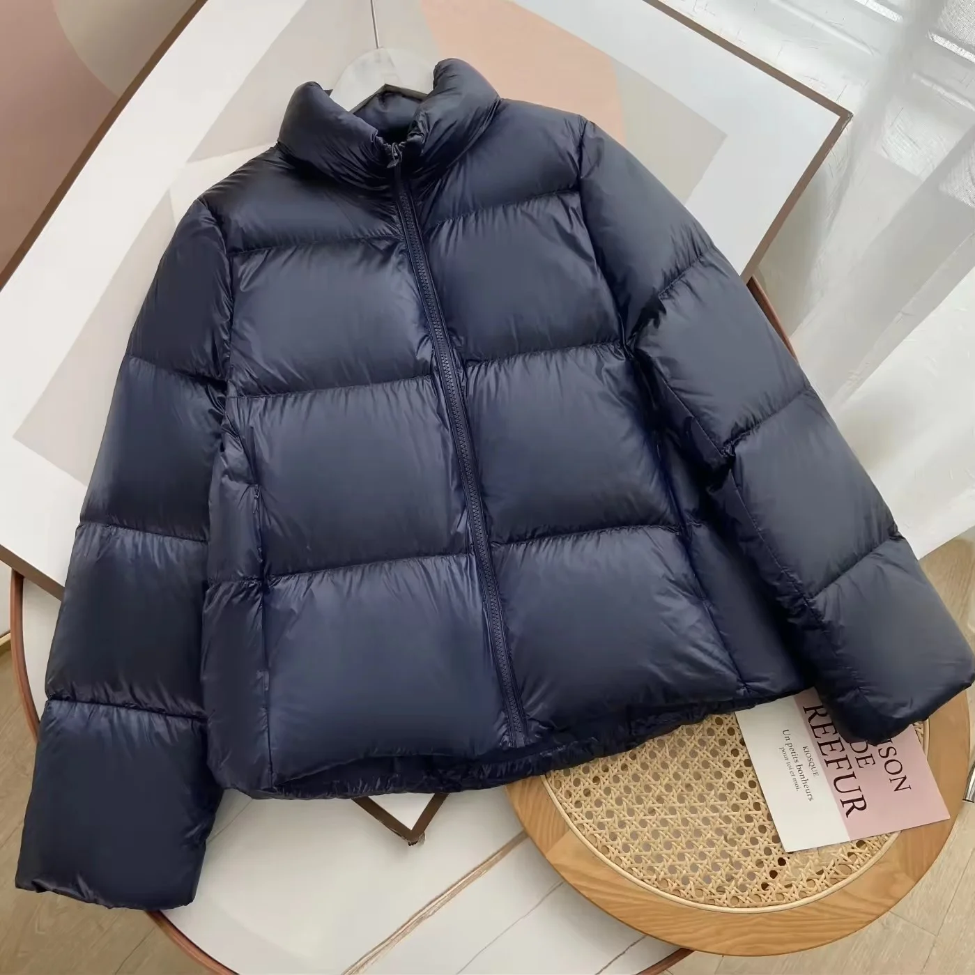 Womens Quilted Puffer Coat Hoodie Winter Oversized Mid-Length Padded Down Jacket Warm Heavyweight Bubble Outerwear