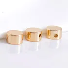 Beads Silver DIY 5mm Small Hole Copper Spacer Beads Real Gold Polished Sterling Silver Gold Plated Beads