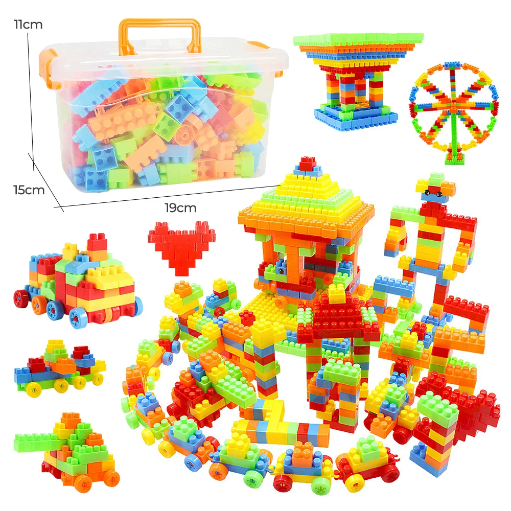 s Diy Building Blocks Bricks Plastic Type Building Block Sets Toys 150 Piece Building Blocks for Boys Girls Kid