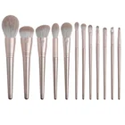 Wood Wood 2021 New Custom Wholesale Pearly Wood Handle Makeup Brush 12 Pieces With Sent Samples