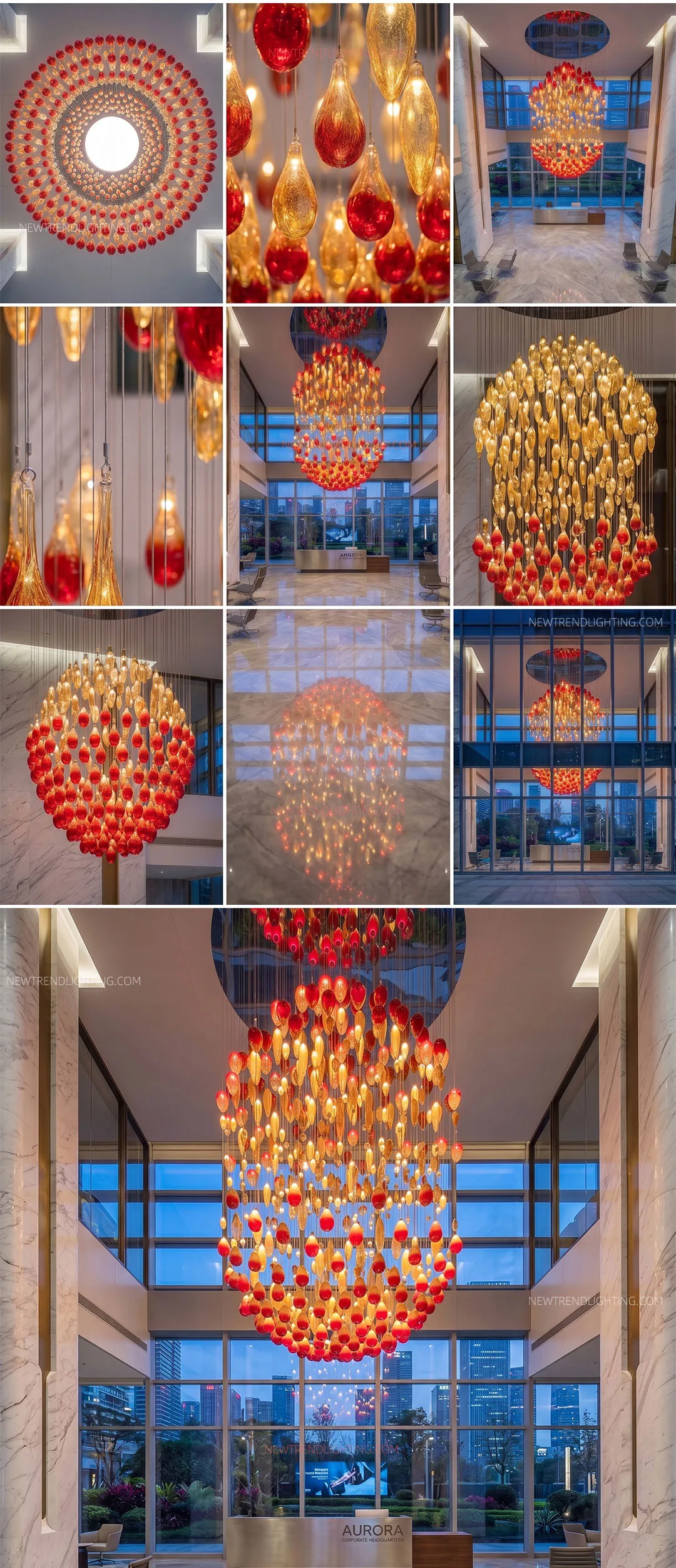 cpl 523 custom glass led chandelier oversized bespoke statement lighting manufacturer for hotel lobbies grand halls-4