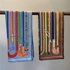 New Style 90*90 Square Stripe Printed Luxury 100% Silk Scarf