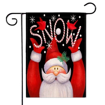 Merry Christmas Printed Colorful Customized Garden Flag with Different Design