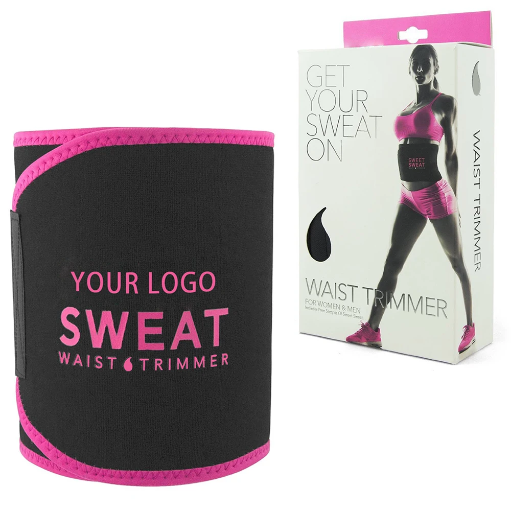 Custom Logo Neoprene Women Men Fitness Back Support Sauna Sweat Band Trainer Slimming Waist Trimmer Belts