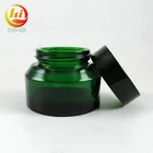 G Skin Glass Jar 15g Custom Black Lid 15g 30g 50 G Sloping Inclined Green Skin Care Cosmetic Glass Jar
