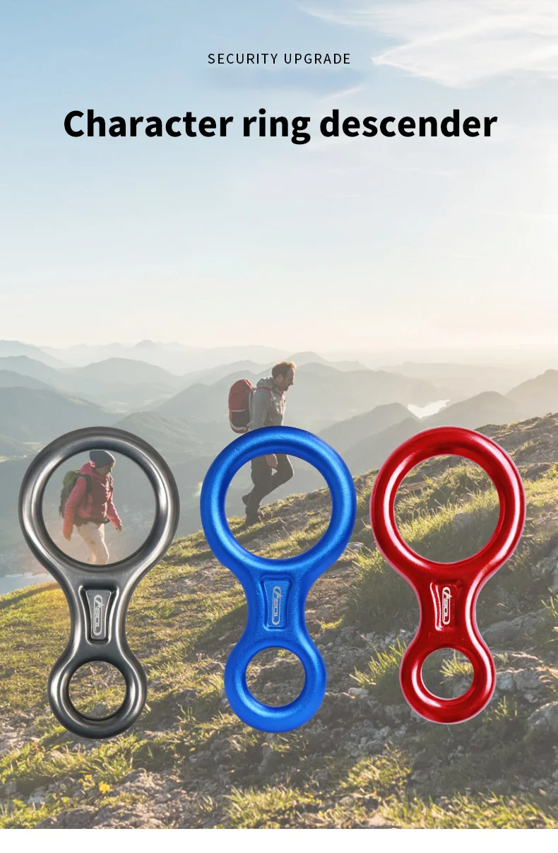 Aluminum Figure 8 Rescue Descender For Rappelling Belaying Rock