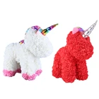 Flower Xingsheng Roses Unicorn Pink Flower The Unicorn Rose 40cm Unicorn Design Rose Bear With Pvc Gift Box