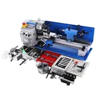 Lathe CJ18A 7x14 Mini Lathe Blue Accessory Package Tooling Bench Top Cutter