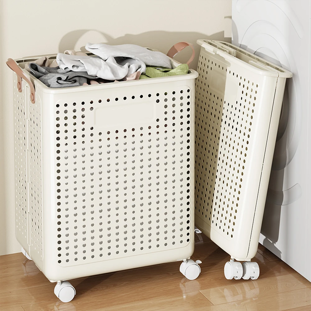 plastic foldable home folding colapsable laundry storage kitchen basket collapsible storage with handle