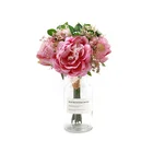 Stem Real Touch Wedding Decoration Artificial Peony Head With Stem Flower Petal Pink Valentine Red White