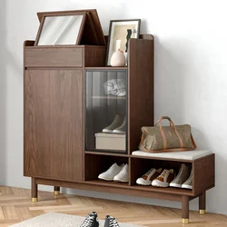 Customized Modern Living Room Shoe Rack Strong Storage Furniture  Shoes Rack Wood Cabinet Home
