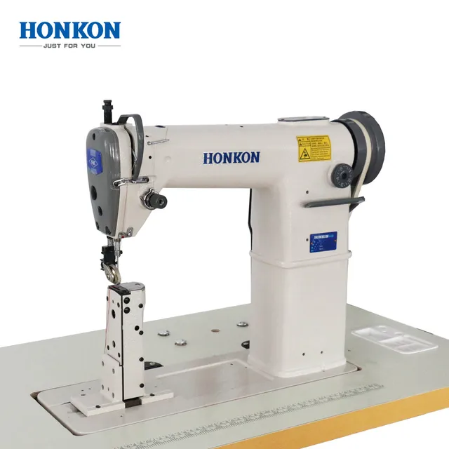 HONKON Hot Sale HK-810 Industrial Single Needle Post Bed Lockstitch Sewing Machine Suitable For Martin Boots Leather Shoes
