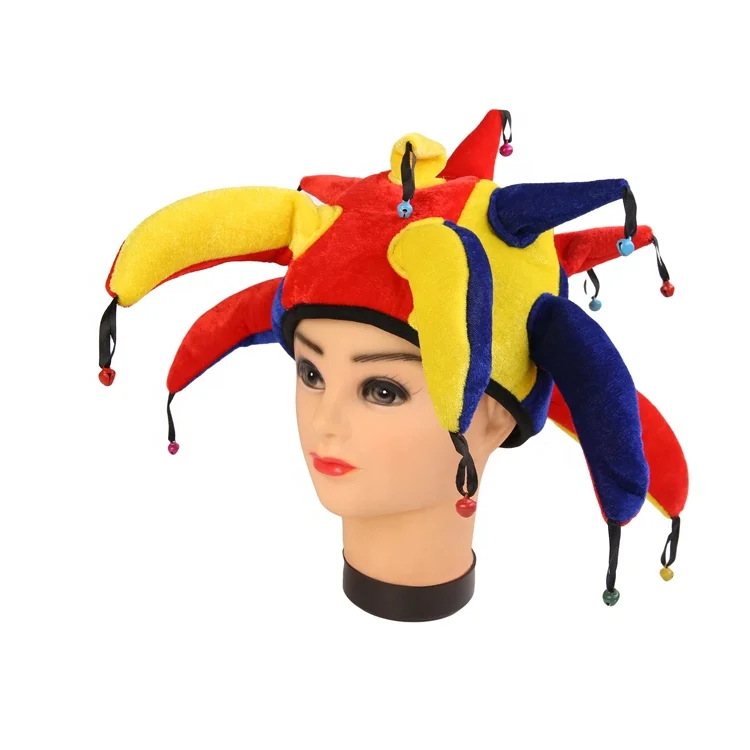 clown hat with bells