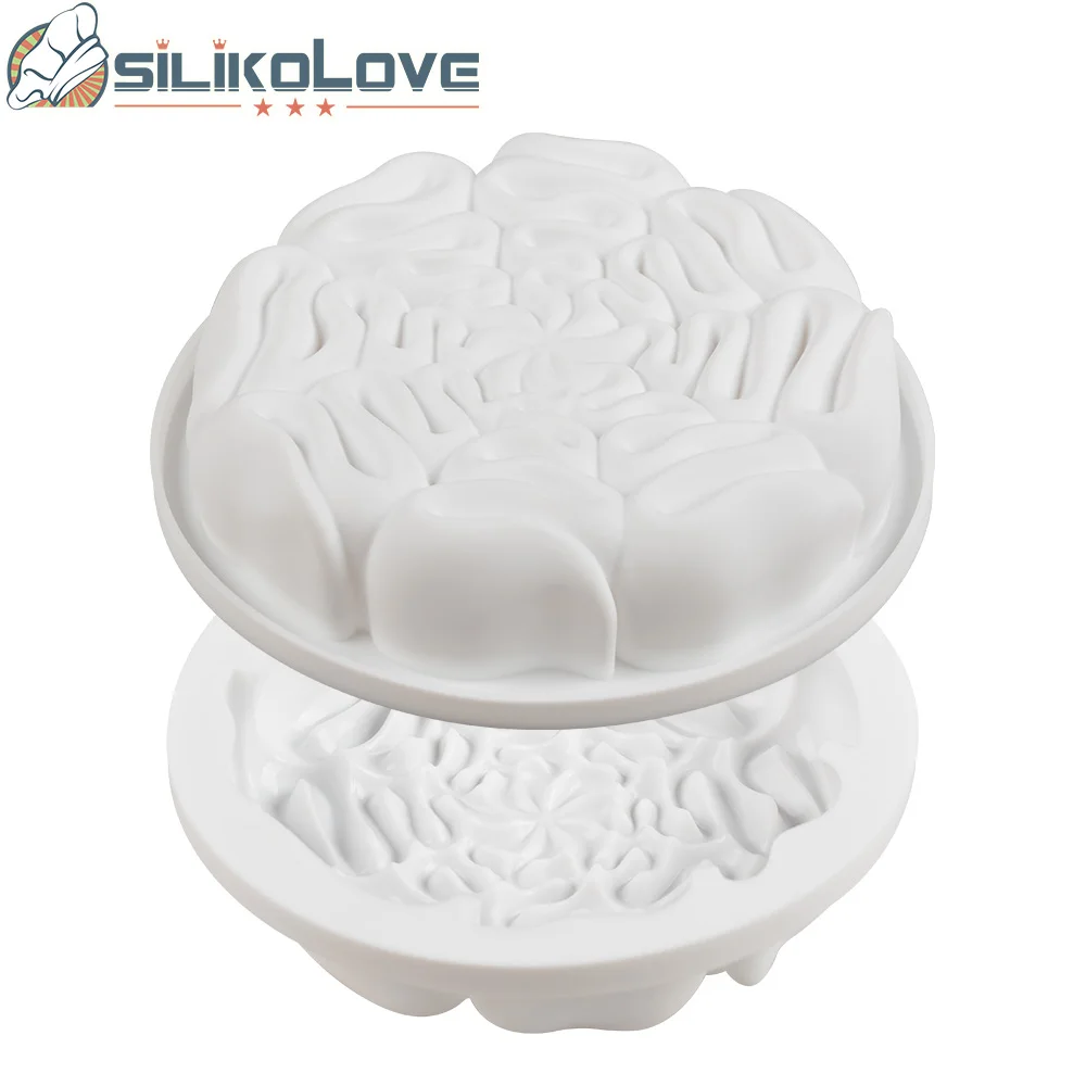 Classic styles 3d silicone chocolate candy molds fondant cake dec flower mold large silicone mold for cake