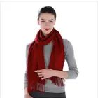 Scarf Wholesale Plain Solid Color Luxury Pashmina Winter Women Pure Cashmere Christmas Scarf Shawl