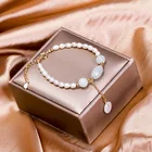 Pearl Jade OUYE 2021 Hot Special-Shaped Natural Pearl Jade Bracelet Female Crystal Bracelet Wholesale