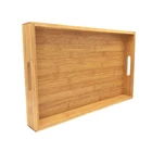 Tray High Quality Eco-friendly Natural Service Tray Bamboo Wood Tray With Handle
