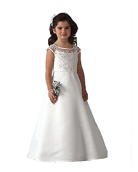 European Style White Wedding Dress Girl Prom Evening Dress For Children  2-13 Years Old Long Dress - Buy Dresses For Party Girl,Wedding Princess  Dress,High Quality Girls Dresses Product on 