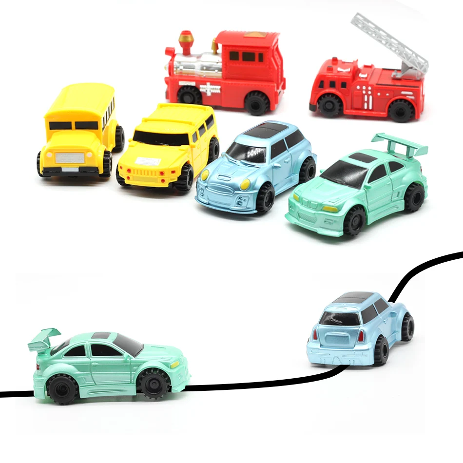 GoodKE Kids Inductive Truck Toys Tank Vehicles Children Draw Lines Rail Car 