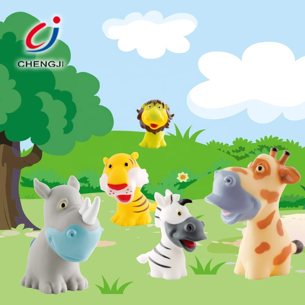 Educational plastic gift wild small reality cartoon 3d animal zoo kids toys