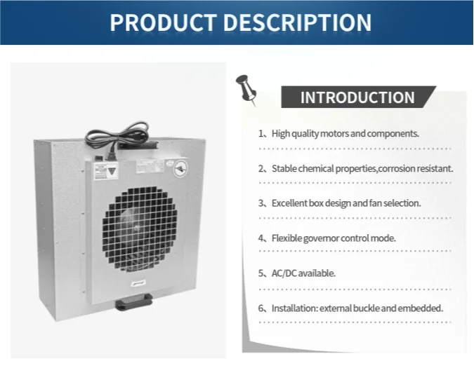 Laminar Flow Cabinet Fan, 220V, H14, FFU - detail 4