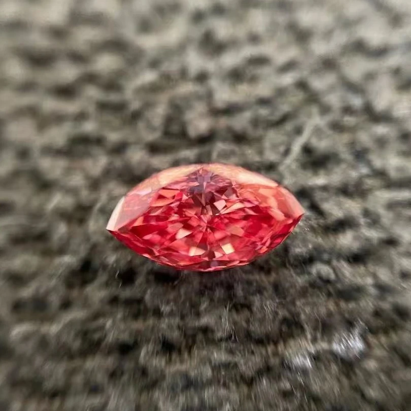 Lab Grown Hpht 1 Carat Marquise Fancy Vivid Red Diamond For Sale - Fancy Vivid Red Diamond,1 Carat Red Diamond,Marquise Cut Diamond For Sale Product on