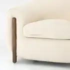 Living Luxury Modern Living Furniture American Style Fabric Furniture Home Room Sofa Oak Wood Base Chair