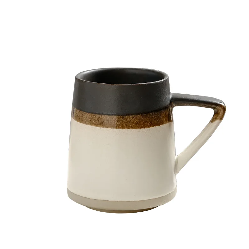 wholesale eco friendly bulk japanese style retro stoneware custom logo ceramic coffee mugs with handle