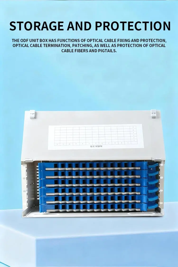 Rack Mount Fiber Distribution Frame 12 Port ST Connector Robust Modular ODF Panel Compact Steel Easy Cable Termination