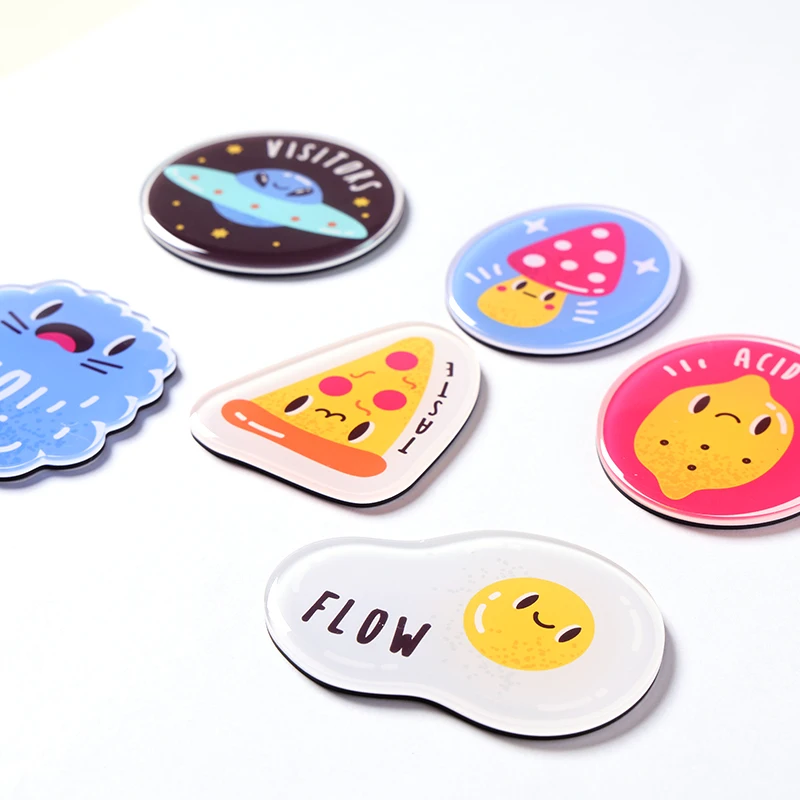 Doc Creative Custom Logo Fridge Magnet Cute Cartoon Anime Printed Acrylic Epoxy Fridge Magnet supplier