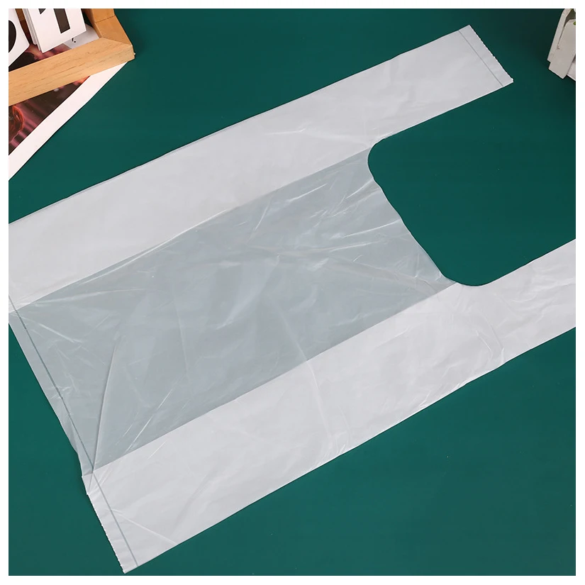 Handle Shopping Bag Wholesale 100% Biodegradable Compostable Vest Bag Popular Poly Plastic T Shirt Carry Out T Shirt