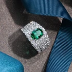 Silver Jewelry Sterling Silver Women Silver Jewelry S925 Sterling Silver Emerald Stone Ring