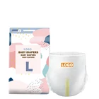 Happy Baby Custom Design Cute Happy Print Baby Diaper Hypoallergenic Comfortable Cotton Muslin