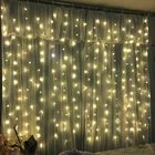 Light String Lights Factory Direct Sales 3*3M 300led Usb Curtain String Light Wall String Light Curtain