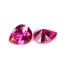 Corundum Gemstones Loose Synthetic 3# Red Corundum Pear Shape Excellent Cut Corundum Gemstones In Stock