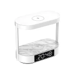 Charger Lcd Screen Dual Phone Watch 4 In 1 Qi Standard Wireless Charger Station Lcd Screen Display Clock Temperature