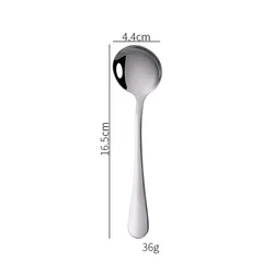 Wholesale Colourful Stainless Steel Creative Korean Spoon Golden Coffee Cupping Round Serving Spoon