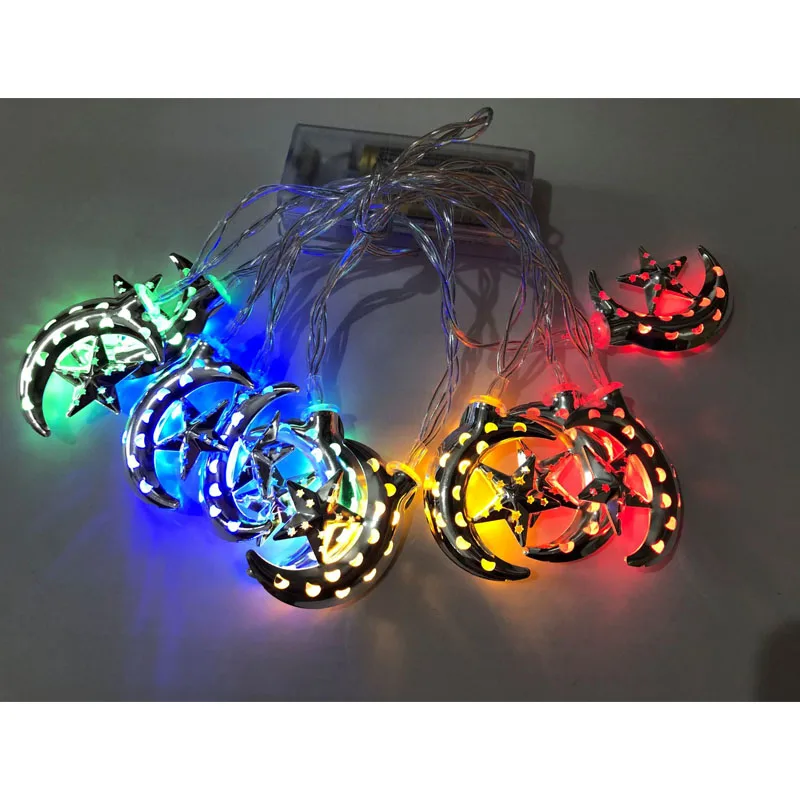 Festival Events Home Party decor golden palace Patio Decorative Beautiful Kerosene Shaped Muslim Ramadan led string light