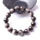 Obsidian Natural Gemstone Bead Bracelet Fashion And Trend Wealth Bracelet Feng Shui Obsidian Bracelet